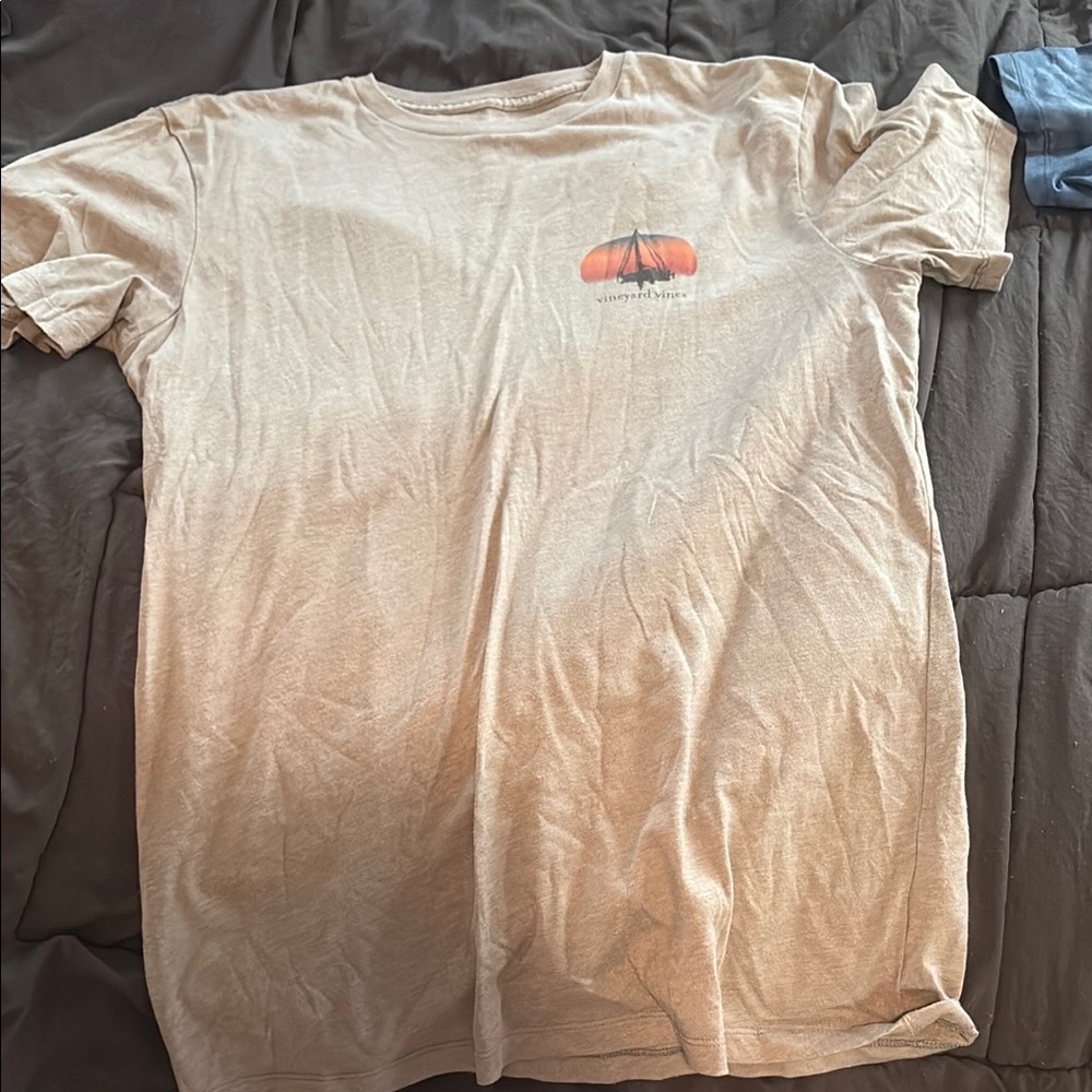 Vineyard Vines Gray Short Sleeve Tee Classic Crew Neck